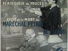 Plaidoirie du procés et récit de la mort du Maréchal Pétain 33 tours 25 cm