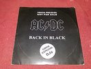 1980 AC/DC Back In Black 7/45 **PROMO COPY DJs** PORTUGAL UNIQUE SLEEVE RARE