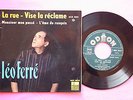 Rare EP / 45T  / Leo Ferre / La Rue / Vise La Reclame / 2022 / EX