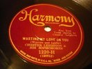 JAZZ FRED RICH ORCH Wasting My Love On You HARMONY 1220