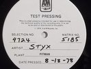 STYX Pieces Of Eight TEST PRESSING original NM Sterling