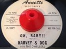 WILD ROCKABILLY ROCKER PHIL SPECTOR HARVEY & DOC / THE DWELLERS Oh Baby 45 VG+