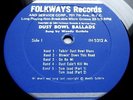 WOODY GUTHRIE Dust Bowl Ballads 1964 FOLKWAYS w/SIX PAGE INSERT - NEAR MINT