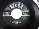 THE BARONS - A YEAR AND A DAY / MY BABY'S GONE - RARE - 1954 VG on LINED DECCA