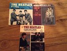 THE BEATLES 45's VINYL LOVE ME DO, A HARD DAY'S NIGHT, AND I LOVE HER