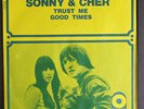 SONNY & CHER: Trust Me / Good Times 45 (France, PS) rare Rock & Pop