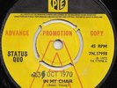 STATUS QUO  IN MY CHAIR  UK ORIG DEMO ISSUE  TOTAL BOOGIE ROCK CLASSIC  STATUS