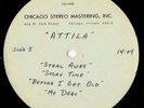 Chicago Stereo Mastering Inc. Atilla / Acetate / Billy Joel Unreleased?