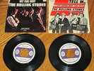 TWO ROLLING STONES 45 RECORDS TELL ME / NOT FADE AWAY IN SLEEVES
