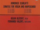 Julian Olevsky Violin Valenti Scarlatti 8 Violin Sonatas NM Westminster W-9046