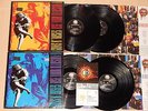 GUNS N ROSES - USE YOUR ILLUSION 1991  PART 1 + 2 RARE 4 LP VINYL VG/VG SLASH