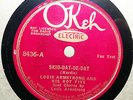 LOUIS ARMSTRONG & HIS HOT FIVE Skid-Dat-De-Dat/Jazz Lips OKEH 8436 E 78RPM HEAR