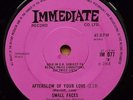 SMALL FACES AFTERGLOW OF YOUR LOVE NR MINT 1969 IMMEDIATE 45 SUPERB 