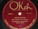 Clarence Williams Blue Five 78 Mean Blues Okeh 40006