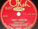 Clarence Williams Washboard Five 78 Sweet Emmaline Okeh 8572