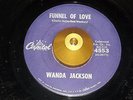 Wanda Jackson -Funnel Of Love- Mod Popcorn 45 on Capitol - Hear