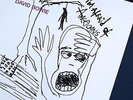 DAVID BOWIE ART NINE INCH NAILS I'M AFRAID OF AMERICANS 12