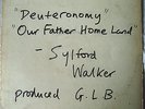 SYLFORD WALKER / DEUTERONOMY / OUR FATHER HOMELAND [South East Music] 12