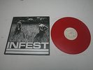 INFEST-Slave LP Draw Blank Deep Six Red Vinyl Hardcore Thrash Crossed Out Spazz