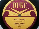 LARRY DAVIS Texas Flood/I Tried DUKE 192 EE- 78RPM BLUES TEXAS HEAR