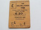 THE ROLLING STONES TICKET  29TH MAY 1964 CITY HALL SHEFFIELD  U.K.