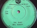 NEIL SEDAKA   THE DIARY ** 1959 RCA 45 DEMO 1-Sided MINT-
