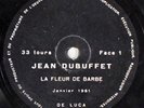 Jean Dubuffet, La Fleur De Barbe, 8-inch Record, De Luca 1961 Experimental Music