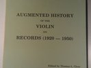 AUGMENTED HISTORY OF THE VIOLIN 1920-1950 3-12