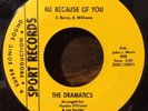 THE DRAMATICS northern soul 45 All Because Of You / You Haven't Got Love   Sport