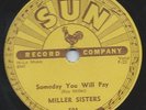 RARE SUN / FLIP ROCKABILLY - MILLER SISTERS with CHARLIE FEATHERS