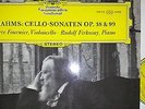 c157/ BRAHMS Cello Sonaten Sonatas  Fournier Firkusny DG Tulips 139119 SLPM NM