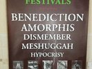BENEDICTION NUCLEAR BLAST FESTIVAL POSTER TOUR POSTER WITH AMORPHIS/DISMEMBER/ME