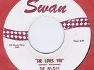 Beatles 45 She Loves You 1963 NM Billboard #1 White Label Swan 4152 Maroon Print