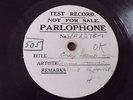 Parlophone Test record, Ronnie Munro and his band. Only want you.