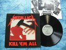 METALLICA - KILL 'EM ALL LP 1983 ORIGINAL  SILVER MEGAFORCE  w/ LYRICS  vinyl