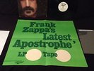 1974 FRANK ZAPPA APOSTROPHE WHITE LABEL PROMO LP WITH RECORD STORE SALES POSTER