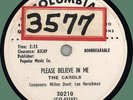 CAROLS Please Believe in Me / Drink Gin 78rpm Columbia 1950 Ravens sound-alike