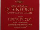 BEETHOVEN 9th Symphony 2 LP DGG SLPM 138002/3 STEREO FERENC FRICSAY NM-