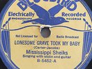 MISSISSIPPI SHEIKS BLUEBIRD 5452 BLUES 78 RPM RECORD V