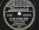 78 RPM RECORD GLENN MILLER RARE 1937 BRUNSWICK FINE FEATHERED FRIEND  