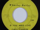 Northern Soul/Deep Soul 45 CURTIS JOHNSON If You Need Love WHURLEY BURLEY HEAR