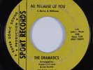 Northern Soul 45 DRAMATICS All Because Of You SPORT HEAR