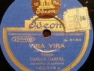 TANGO 78 rpm RECORD Odeon CARLOS GARDEL Yira Yira / Malevaje SPAIN Rare