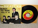 THE BEATLES Ticket To Ride 45 Original Capitol w/Picture Sleeve Sharp
