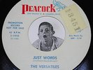 Doo Wop 45 THE VERSATILES Just Words / White Cliffs Of Dover Peacock