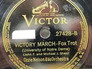 Ozzie Nelson & His Orch. - VICTOR 27428 - University Of Notre Dame Victory March