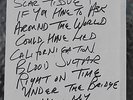 Red Hot Chili Peppers HANDWRITTEN SETLIST DRUMSTICK Anthony Kiedis like SIGNED