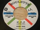 Rare Peggy King POPCORN R&B SOUL Promo 45, Up Up Up / I'll Be Around, Roulette