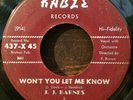 JJ BARNES northern soul r&b 45 Won't You Let Me Know / Tumbling Down   Kable