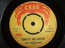 THE PARAGONS - EQUALITY AND JUSTICE   (Reggae)  45